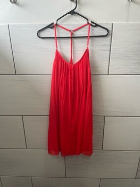 Flattering Red Mini Dress with T-Back Strap